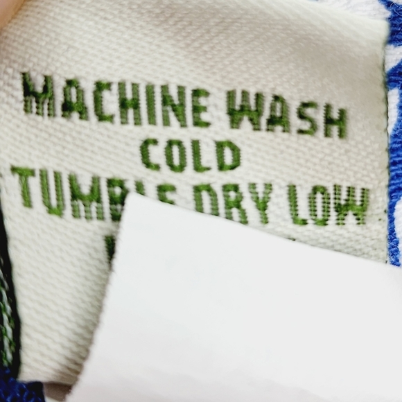 Vintage Orvis Cropped Capri Pants Blue Size 10 Women's Elastic Waist Floral - Picture 6 of 12